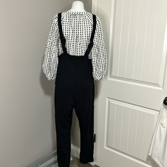 Revolve x Bobi Los Angleles Quilted Overall Romper Black Sleeveless Sz XL NEW - Picture 7 of 12